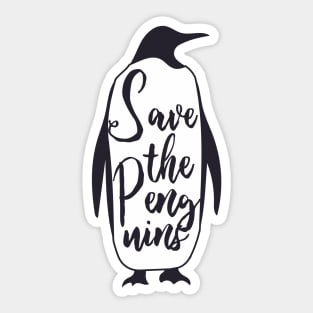 Save the Penguins Sticker